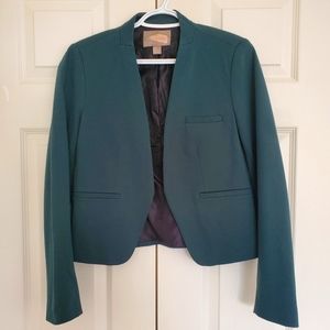 Cropped Green Blazer